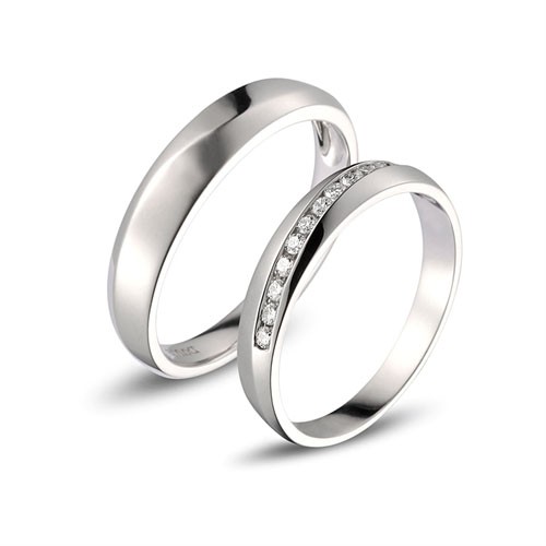 Affordable Diamond Couple Wedding Bands for Him and Her