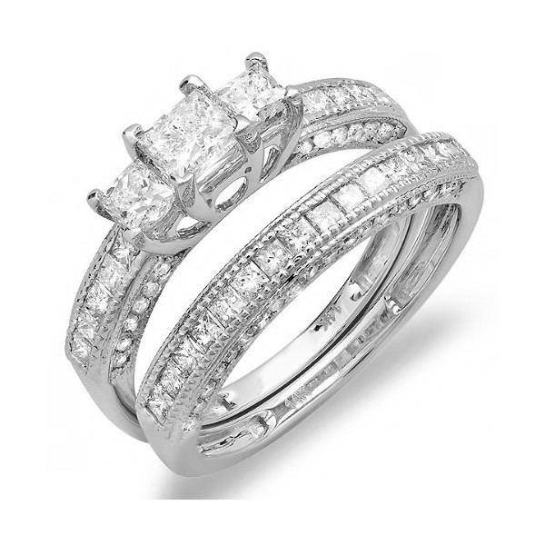 ... engagement rings diamond rings antique princess cut wedding ring set