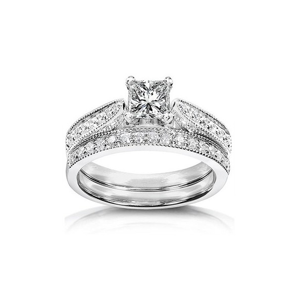 Pleasing Antique Wedding Ring Set Jeenjewels