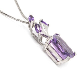 amethyst pendant emerald carat necklace cut flower jeenjewels necklaces