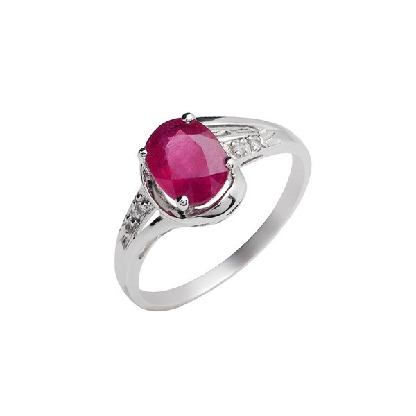 Cheap 1.5 Carat Ruby Engagement Ring for Her on closeout sale - JeenJewels
