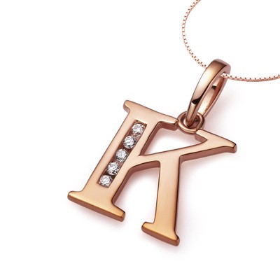 diamond pendant 18k initial alphabet gold jeenjewels pendants