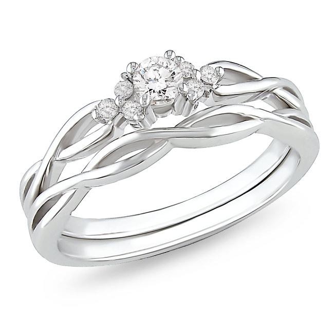 Infinity wedding ring white gold