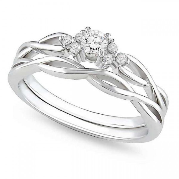 Sets  Bridal Sets  Affordable diamond infinity wedding ring set ...