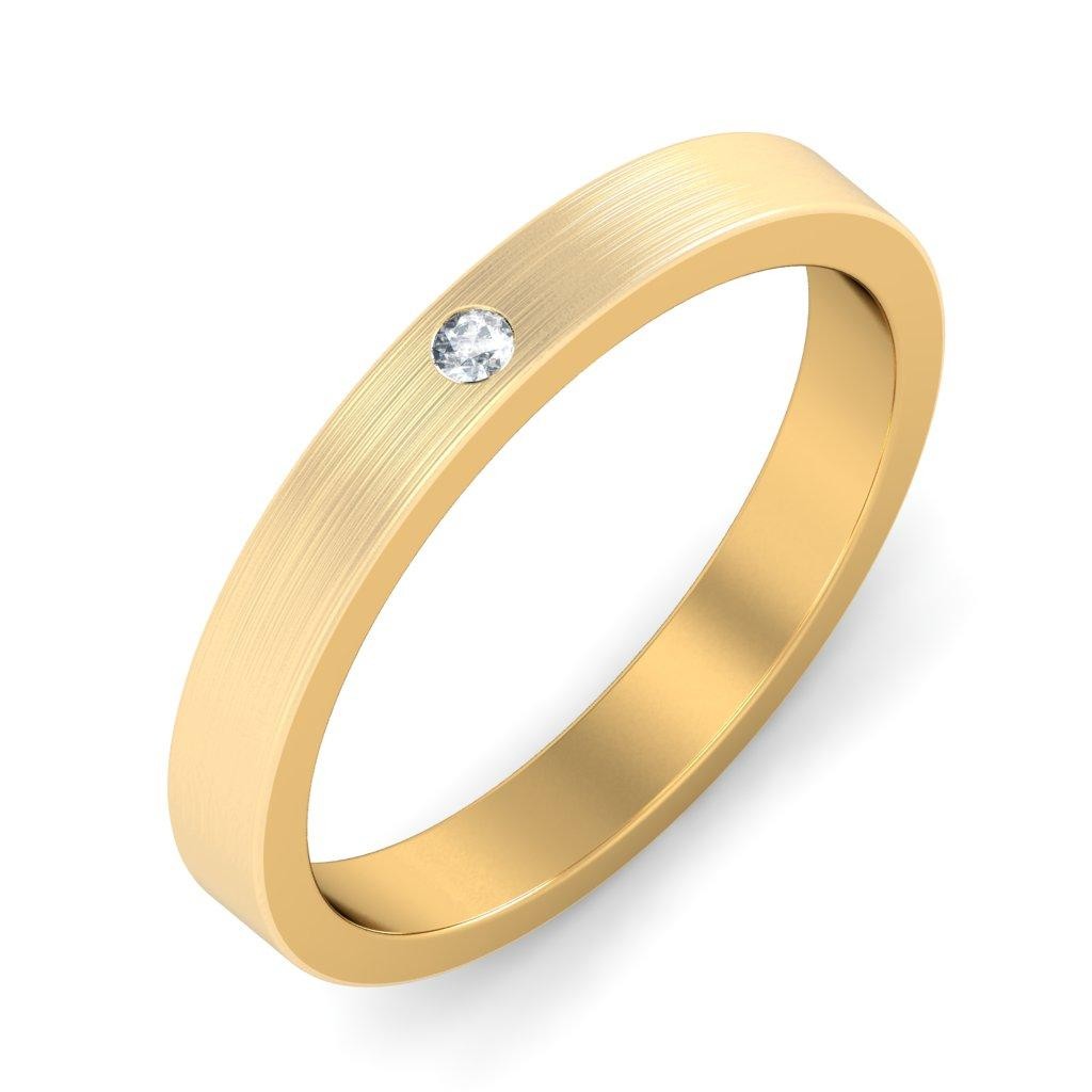 Yellow gold diamond ring band