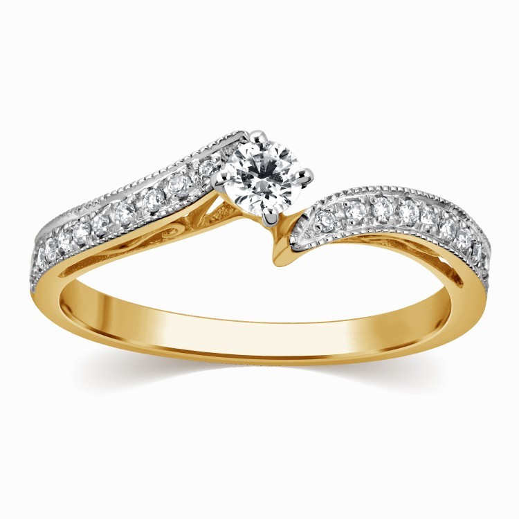 Yellow gold engagement rings and prices
