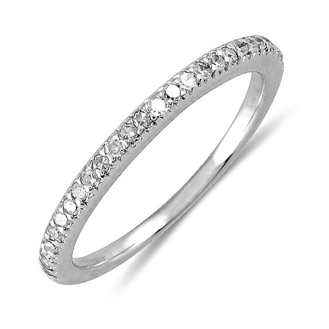 ...  Pave set Round Diamond Wedding Ring Band for Her in White Gold