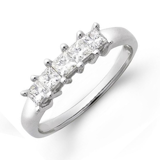Diamond Solitaire Wedding Bands Rings His Her Set 18K Gold