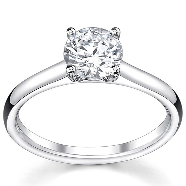 Discount Sale. Classic Cheap Solitaire Engagement Ring 0.75 Carat Round Cut Diamond on 14k Gold ...