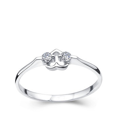 ... Rings  Diamond Rings  Hearts Diamond Promise Ring on 10k White Gold