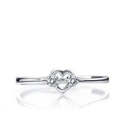 ... Rings  Diamond Rings  Hearts Diamond Promise Ring on 10k White Gold