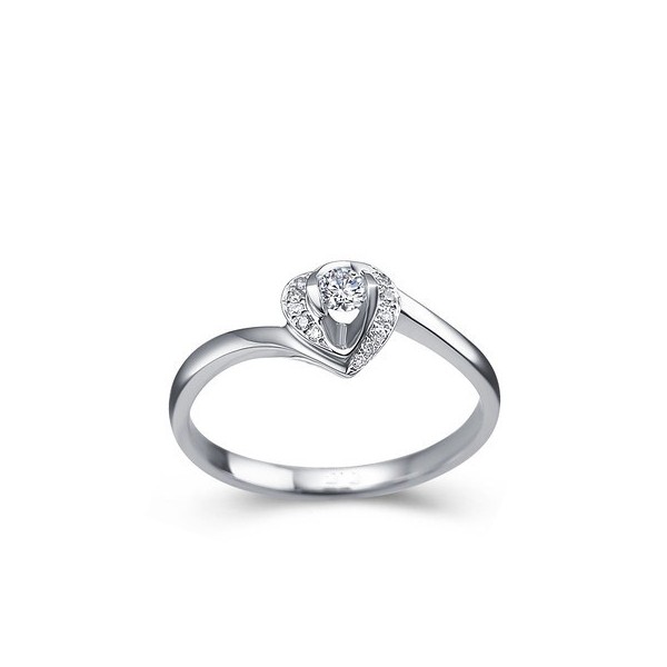 Cheap heart shaped wedding rings