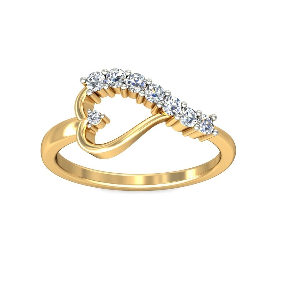 Gold engagement ring heart