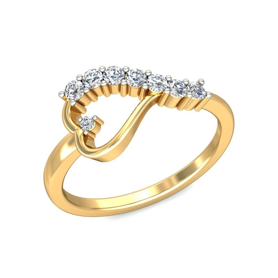 Heart shaped diamond ring gold