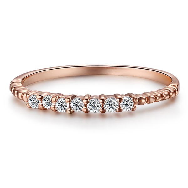 Beautiful Diamond Wedding Band on 18k Rose Gold  JeenJewels