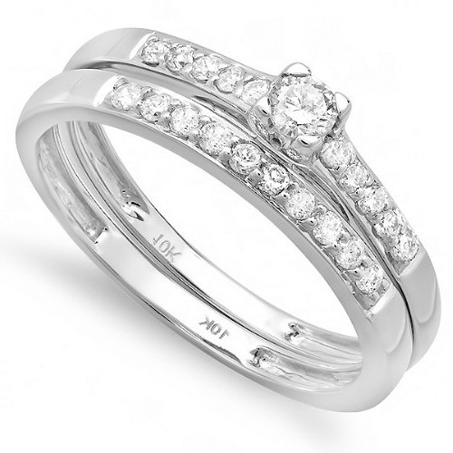 Half Carat Affordable Diamond Wedding Ring Band for Her in