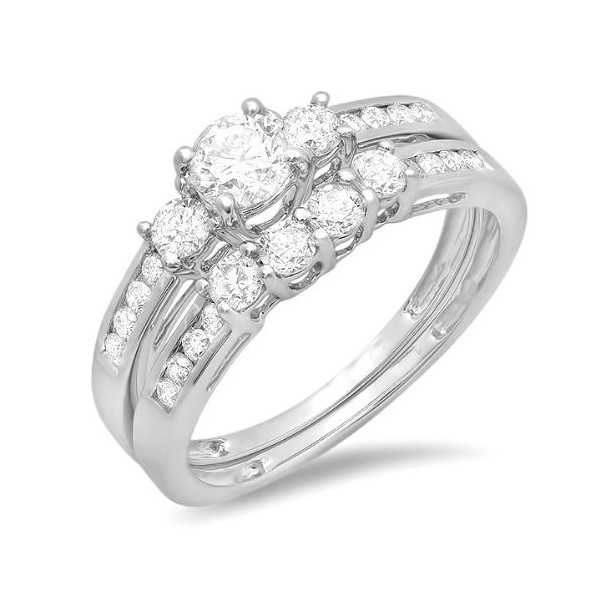 ... cheap diamond wedding ring set 1 carat round cut diamond on gold