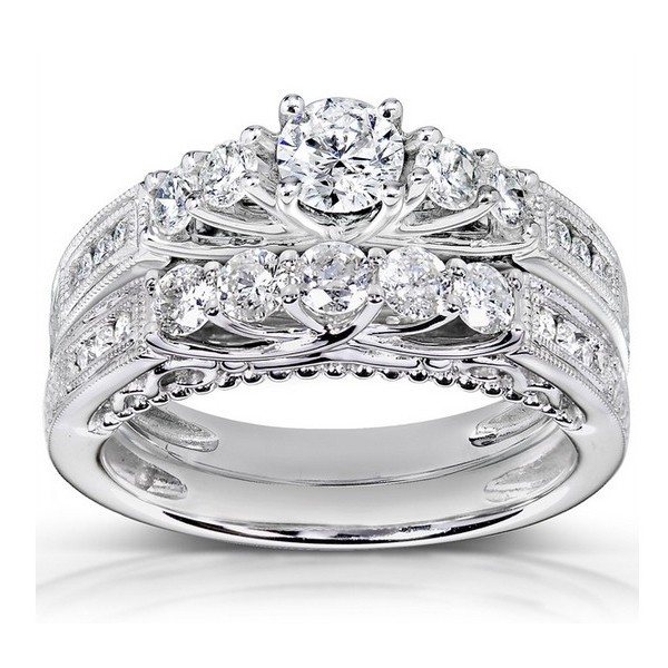 ... cheap diamond wedding ring set 1 carat round cut diamond on 10k gold