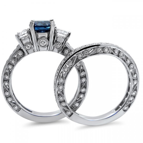 Bestselling Antique Sapphire and Diamond Designer Wedding
