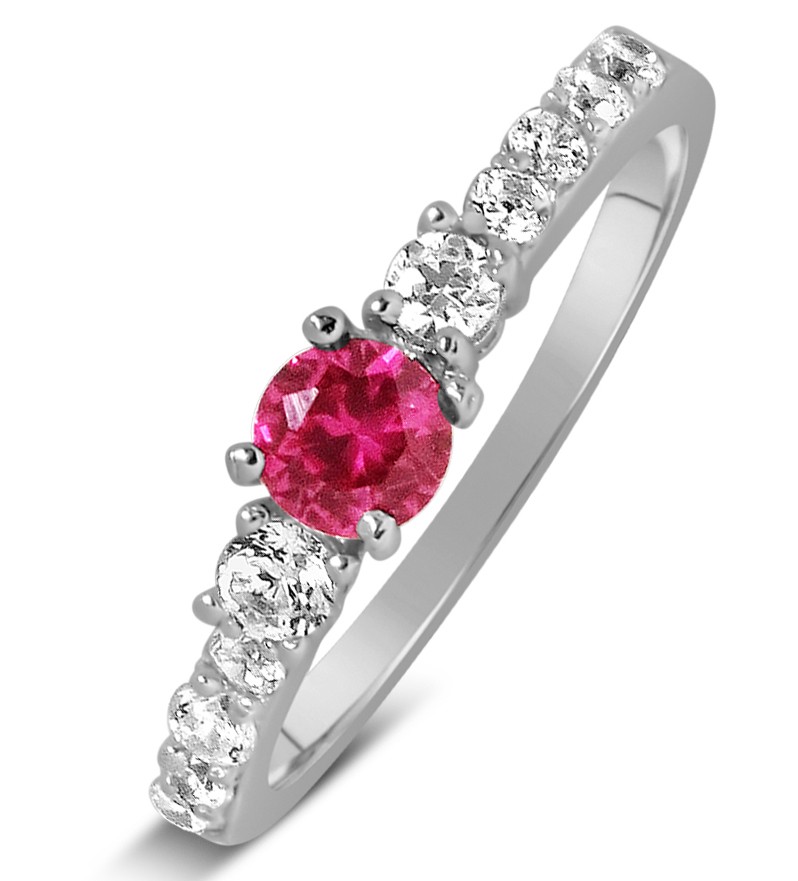 1 Carat Pink Sapphire and Diamond Wedding Ring Set in