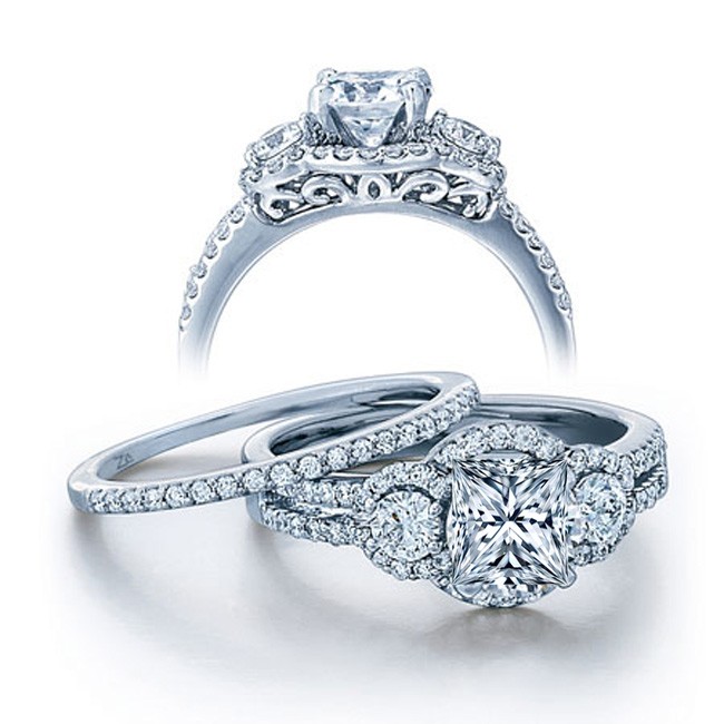 2 piece wedding rings cheap