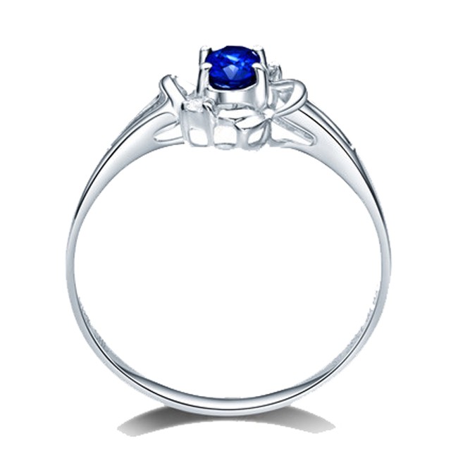 ... Carat Blue Sapphire and Diamond Engagement Ring White Gold