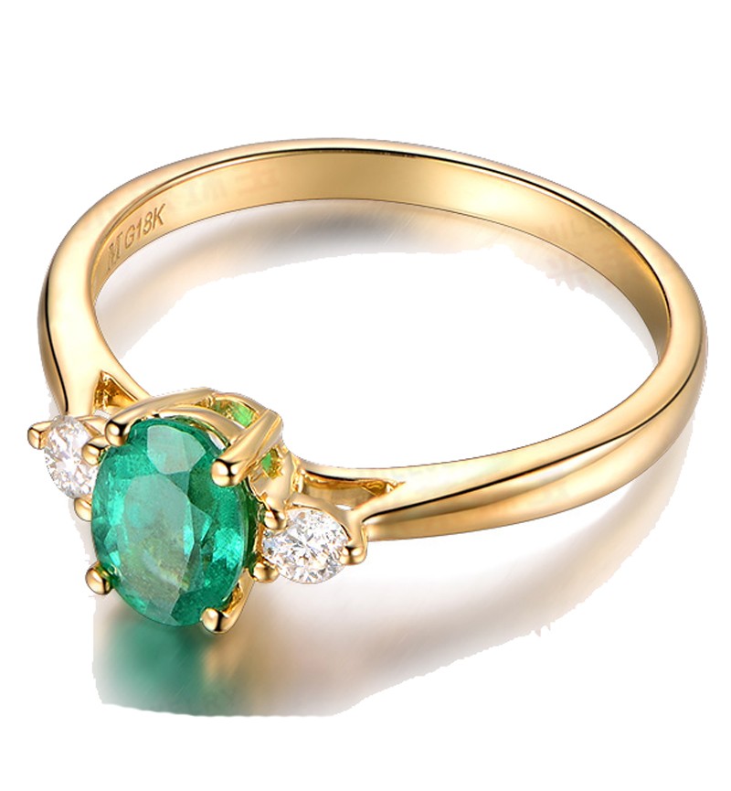 Emerald engagement ring oval