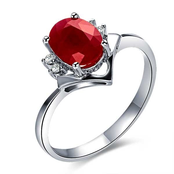 Ruby engagement rings with diamonds