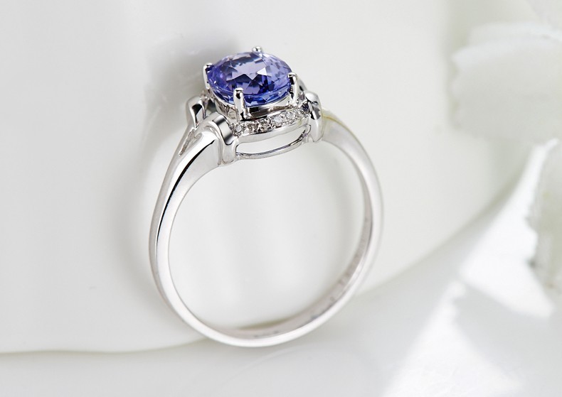 ... Carat oval cut Sapphire and Diamond Engagement Ring for White Gold
