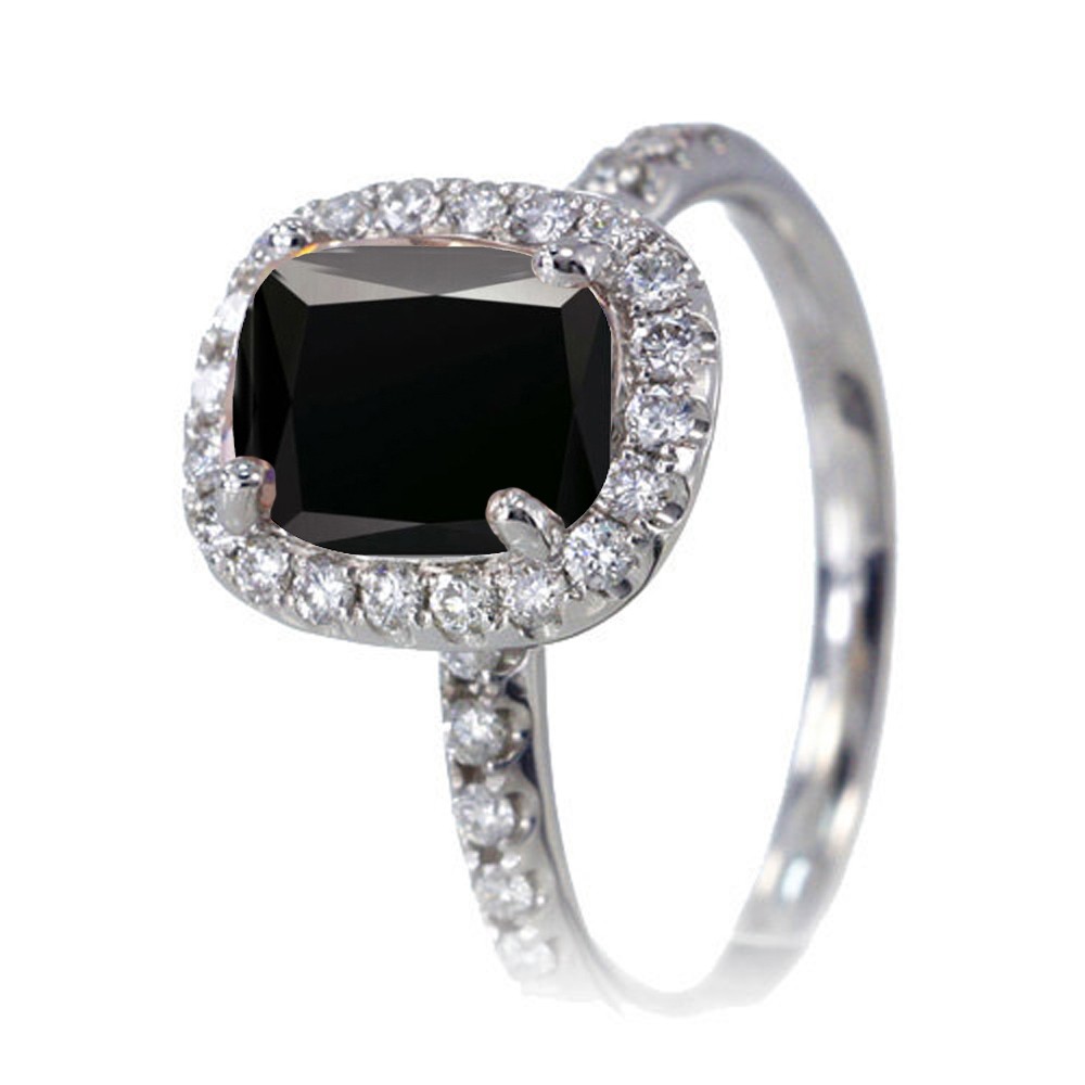 Black diamond ring 5 ct
