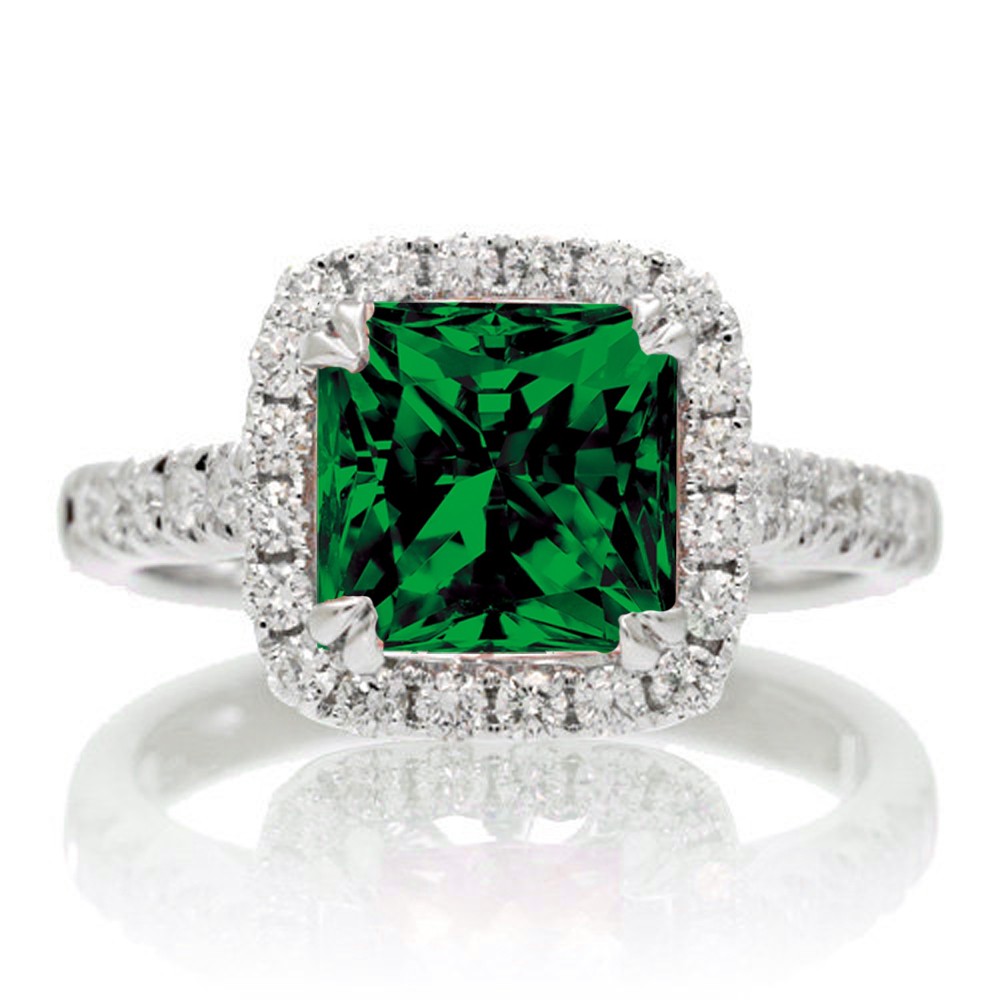 Women's emerald engagement rings