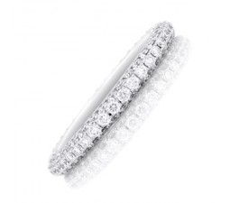 1 Carat Diamond Wedding Band on 10k White Gold