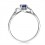 Solitaire Sapphire Engagement Ring on 10k White Gold