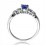 Sapphire and Diamond Engagement Ring on 10k White Gold