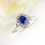 Flower Shape Sapphire and Diamond Engagement Ring