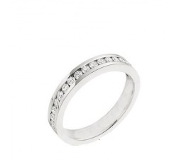 1/2 Carat Women Diamond Wedding Band on 14k White Gold