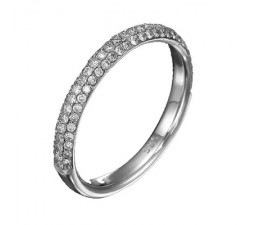 1 Carat Diamond Wedding Band on 14k White Gold