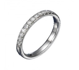 .50 Carat Diamond Wedding Band on 14k White Gold