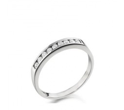 1/4 Carat Diamond Wedding Band on 14k White Gold