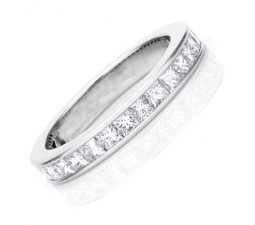 2 Carat Eternity Princess cut Diamond Wedding Band