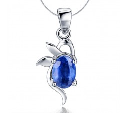 .25 Carat Sapphire Angel Pendant on 10k White Gold