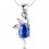 .25 Carat Sapphire Angel Pendant on 10k White Gold