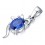 .25 Carat Sapphire Angel Pendant on 10k White Gold