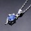 .25 Carat Sapphire Angel Pendant on 10k White Gold