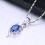 .25 Carat Sapphire Angel Pendant on 10k White Gold