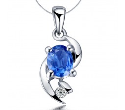 .25 Carat Sapphire and Diamond Pendant