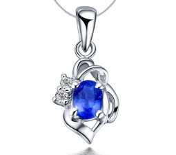 .25 Carat Sapphire and Diamond Pendant