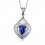Luxurious Sapphire and Diamond Pendant in Heart Shae