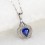 Luxurious Sapphire and Diamond Pendant in Heart Shae