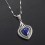 Luxurious Sapphire and Diamond Pendant in Heart Shae